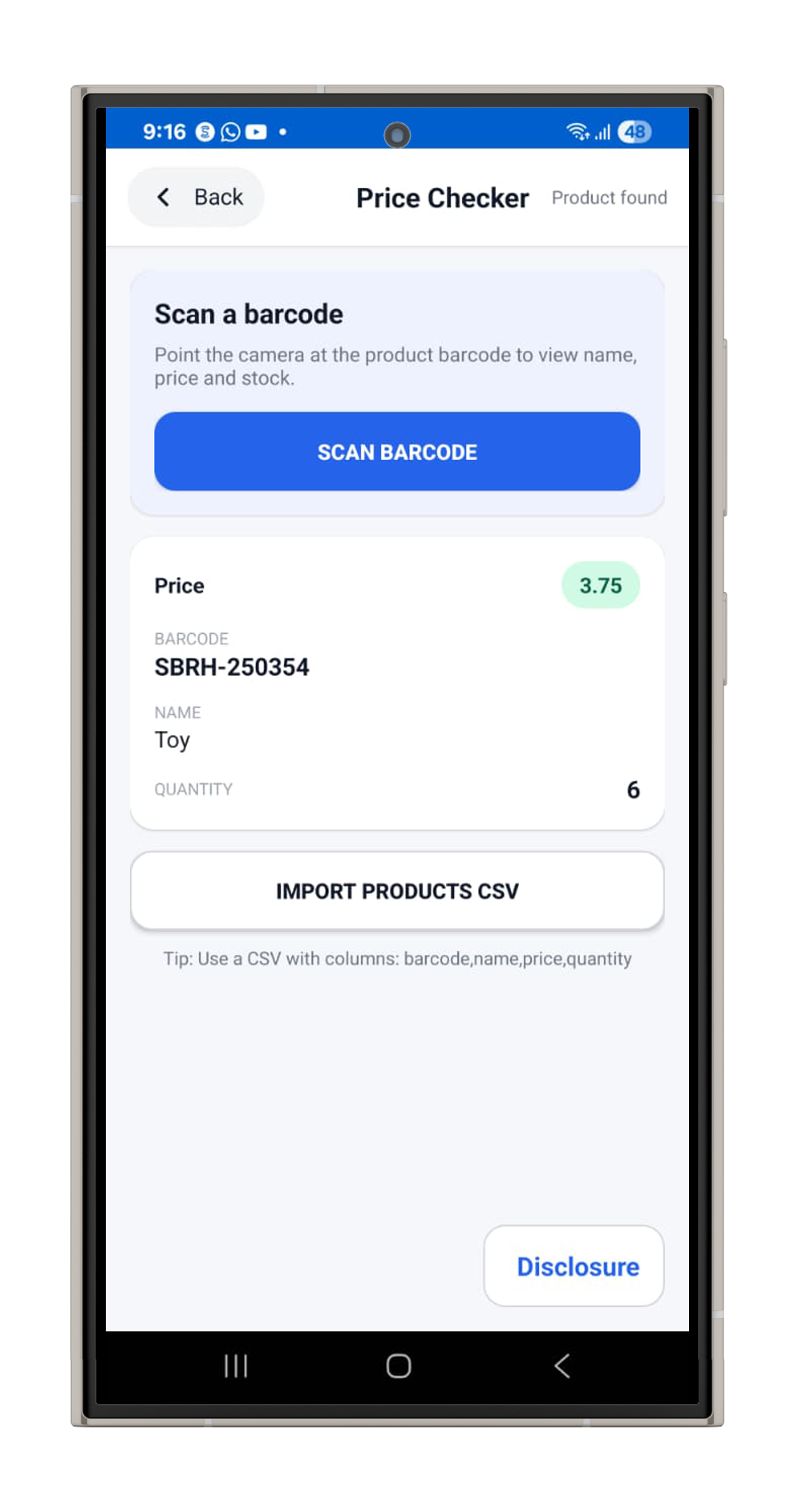 Price Checker app preview